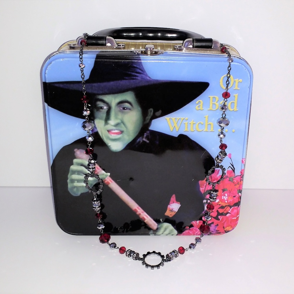 Jules B. Ruby Red Hematite Beaded Necklace